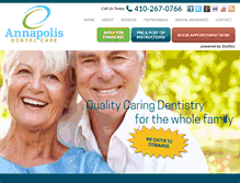 Tablet Screenshot of annapolisdentalcare.com